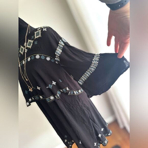 ZARA Embroidered Boho Festival Layered dress Size XS - Picture 7 of 16